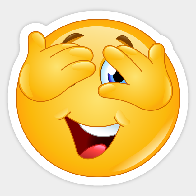 Covering Eyes Emoji Emoji Sticker TeePublic